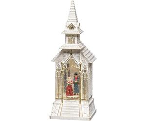 Konstsmide Christmas Decorations LED Snow Globe Church with Choir/Indoor, 5 Hour Timer/Battery Operated: 3xC 1.5V (ex hristmas Lantern 1 Warm White Diodes
