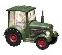 Konstsmide Christmas Decorations LED Snow Globe Lantern Santa Claus in a Tractor/Indoor, 5 Hour Timer/Battery Operated: 3xAA 1.5V (excl.)/Christmas Lantern 1 Warm White Diode