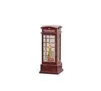 Konstsmide Christmas Decorations LED Snow Globe Telephone Box London Motive/Indoor Battery Lights/ 5 Hour Timer/Battery Operated: 3xC 1.5V (excl.),Red