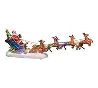 Konstsmide Christmas Decorations Santa in Sleigh with Reindeer Indoor Ornament Decoration/Battery Operated: 3xAAA (Ex hristmas Scene Multi Coloured/35.5cm