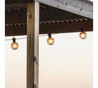 Konstsmide Christmas LED solar fairy lights, 7W, brown, IP44, 1800K