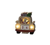 Konstsmide Christmas Lights/LED Wooden Scene Battery Operated or USB, Wood, Natural