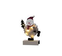 Konstsmide Christmas Lights/Silhouette Motif Snowman/Christmas Ornament Decoration/Battery Operated: 2xAA (Ex hristmas Scene Warm White Diodes