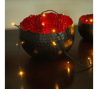 Konstsmide Christmas Micro LED fairy lights 100-bulb dark green/amber