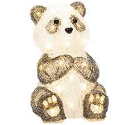 Konstsmide Christmas Outdoor Figures Decoration/Outside Lights LED Acrylic Sitting Baby Panda/Outdoor Lighting (IP44) / 40 Warm White LEDs/Transparent Cable