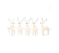 Konstsmide Acrylic Reindeer LED Light Figures, Set of 5 Warm White, Size 19cm | Charlies
