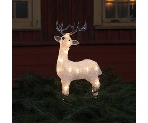 Konstsmide Christmas Reindeer LED figure for outdoors IP44 clear 2,500K