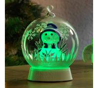 Konstsmide Christmas Snowman glass bauble LED decorative light