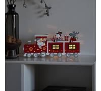 Konstsmide Christmas Train LED light wooden silhouette, battery, USB