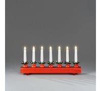 Konstsmide Christmas Trandional 7 Bulb Welcome Light - Red Stained Wood