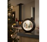 Konstsmide Christmas Water Filled Lantern With Snowmen