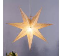 Konstsmide Christmas White paper decorative star hole pattern, 7 points