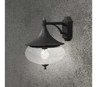 Konstsmide Classic Libra Matt Black Down Wall Light Ip23