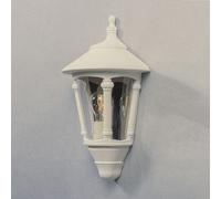 Konstsmide Virgo Outdoor Classic Lantern Flush Wall Light - Matt White, IP23