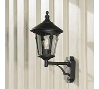 Konstsmide Classic Virgo Matt Black Up Wall Light Ip23