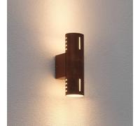 Konstsmide Cuneo outdoor wall light, rust-coloured, 25 cm, metal, up/down