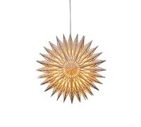 Konstsmide Decorative Paper Hanging Star 60cm / Christmas Ornament Decoration/Folding / 5m Lead with On Off Switch and Bulb Holder