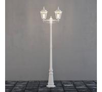 Konstsmide Firenze lamp post, 2-bulb, white