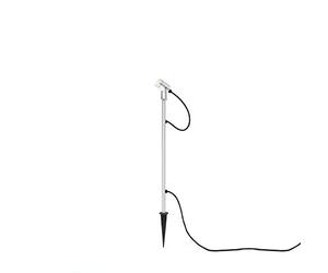 Konstsmide Garden Lighting Monza LED Outdoor Landscape Spot Light with Ground Spike Large 107.5cm/High Powered 1 x 3 Watt LED Garden Lights/Aluminium Silver/Outside Lights