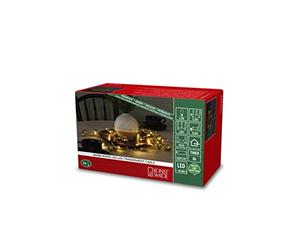 Konstsmide Indoor Battery Operated Decorative Fairy Lights/Brass and Silver Decorations/6 Hour Timer/20 Warm White Diodes/Requireds 3 x AA/Transparent Cable