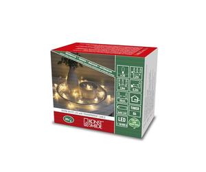 Konstsmide Indoor Battery Operated Decorative Fairy Lights/Clear Flowers/6 Hour Timer/20 Warm White Diodes/Requireds 3 x AA/Transparent Cable