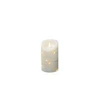 Konstsmide Large Battery Candles/3D Living Battery Operated Flameless Candle/Real Ivory Wax/Wire Fairy Lights/4 or 8 Hour Timer Function/13.5 x 7.5 cm/Warm White LED Candle, 1834-180