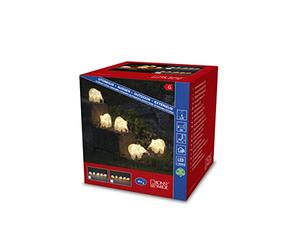 Konstsmide LED Acrylic Elephants, Set of 5, 40 Warm White Diodes, 24 V, Outdoor (IP44), 3.6 W, White Cable - 6256-103