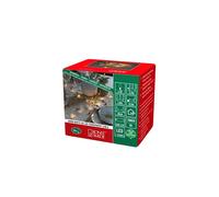 Konstsmide LED Battery Christmas Lights/Orchids and Cherries Battery Fairy Lights/Indoor Use (IP20)/20 Warm White LED Lights/6 Hour Timer/3 AA Batteries (Excl.)/Transparent Wire String Lights