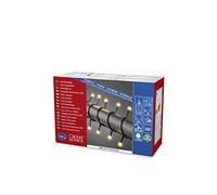 Konstsmide LED Berry Christmas Lights/Outdoor or Indoor (IP44) Fairy Lights / 160 Warm White Diodes/Black Cable String Lights