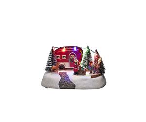 Konstsmide LED Christmas Scene : Santa and Christmas Caravan : Battery : 4238-000