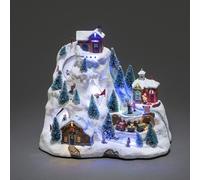 Xmas Decoration LED Lights Musical Animated Snow Ski Mountain slope train skater