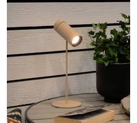 Konstsmide LED rechargeable table lamp Multi, sand-coloured, height 30 cm, IP54