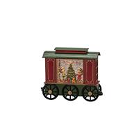 Konstsmide LED Snow Globe Christmas Train Carriage with Elfs/Water Filled/Christmas Decorations Indoor Battery Lights/Timer/Battery Operated: 3xAA 1.5V (excl.) or USB (Inc)