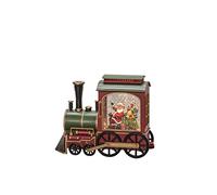 Konstsmide LED Snow Globe Christmas Train with Santa Claus/Water Filled/Christmas Decorations Indoor Battery Lights/Timer/Battery Operated: 3xAA 1.5V (excl.) or USB (Inc)