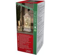 Konstsmide LED Snow Globe Lantern Santa Dog and Tree Scene, Water Filled/Water