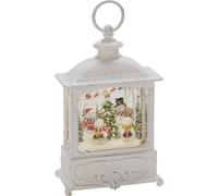 Konstsmide LED Snow Globe Lantern Carriage/Water Filled/Christmas Decorations Indoor Use (IP20) / Battery Operated, White