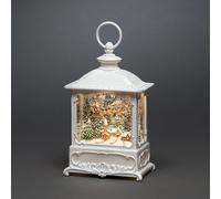 Konstsmide LED Water Filled Lantern - Father Christmas over the Village