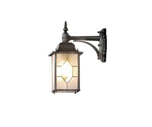 Konstsmide Milano Single Light Hanging Wall Lantern in a Distressed Black Silver Finish