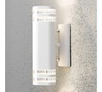 Konstsmide Modena outdoor wall light, 2-bulb, white