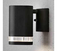 Konstsmide Modena Single Wall Light Black/Transparent IP44, Black