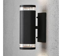 Konstsmide Modena outdoor wall light with slit, 2-bulb, black