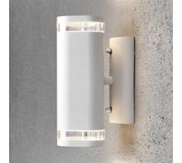 Konstsmide Modena outdoor wall light with slit, 2-bulb, white