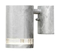 Konstsmide Modena Single Up Down Outdoor 1 x 35 W GU10 Max Wall Lamp/Clear Acrylic Lens/Aluminium / IP44 Galvnised Outside Light, Raw Galvanised Steel, 7511-320