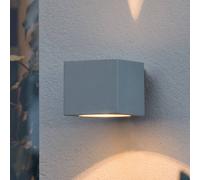 Konstsmide Modena Square outdoor wall light, angular grey