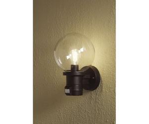 Konstsmide Nemi Single Light Outdoor Wall Fitting with PIR in Black Finish