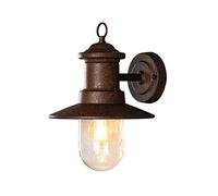 Konstsmide Napoli Single Light Steel Outdoor Wall Fitting in Rust Finish with Clear Glass Diffuser