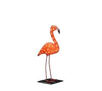 Konstsmide Outdoor Party Decorations/LED Acrylic Decoration Outside Lights "Small Flamingo"/Outdoor Lights (IP44)/48 Amber White LEDs/70cm/White Cable