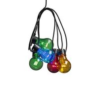 Konstsmide Outdoor String Lights Mains Powered Shatterproof LED Dimmer Connectable up to 40 Bulbs, Plastic PVC, 12 W, Multi Coloured
