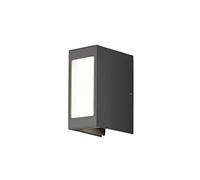Konstsmide Outdoor Wall Light Mains Powered/Cremona Up Down Adjustable/LED High Power 3 x 3 W Lamp/Clear Glass and Frosted Acrylic/Aluminium/IP54/Outside Light Anthracite