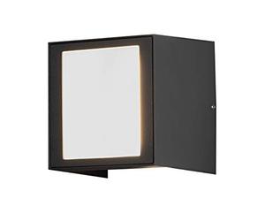 Konstsmide Outdoor Wall Light Mains Powered/Cremona Up Down Adjustable/LED High Power 3 x 3 W Lamp/Clear Glass and Frosted Acrylic/Aluminium/IP54/Outside Light Anthracite